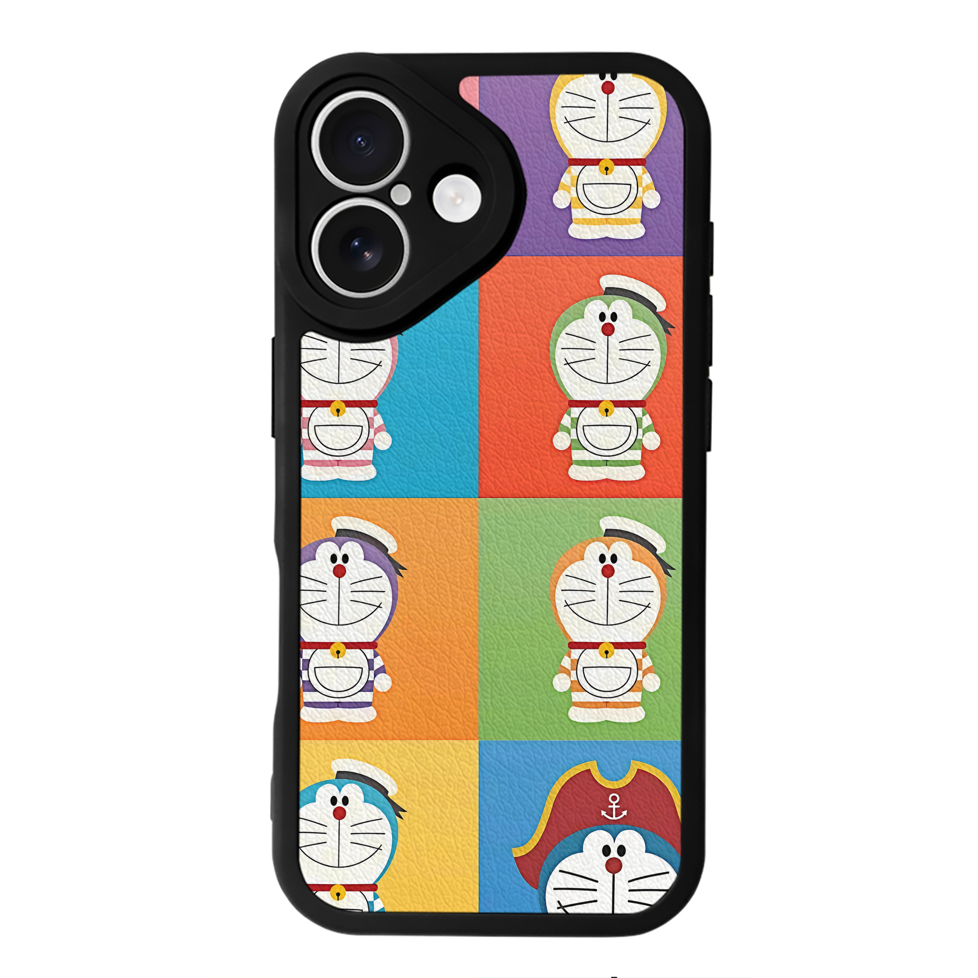 （画像用） ドラえもん Doraemon 【iPhone 16シリーズ対応】シリコンスマホケース（レザー調） 材質：シリコン